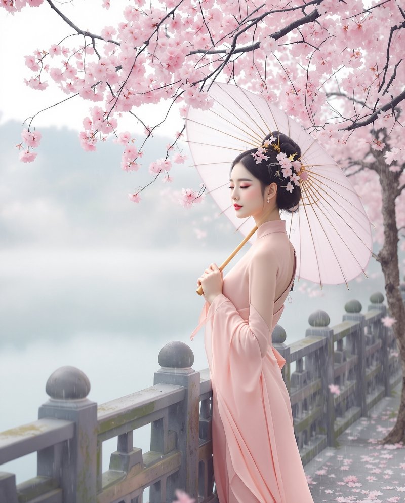 烟雨江南唯美古风写真封面