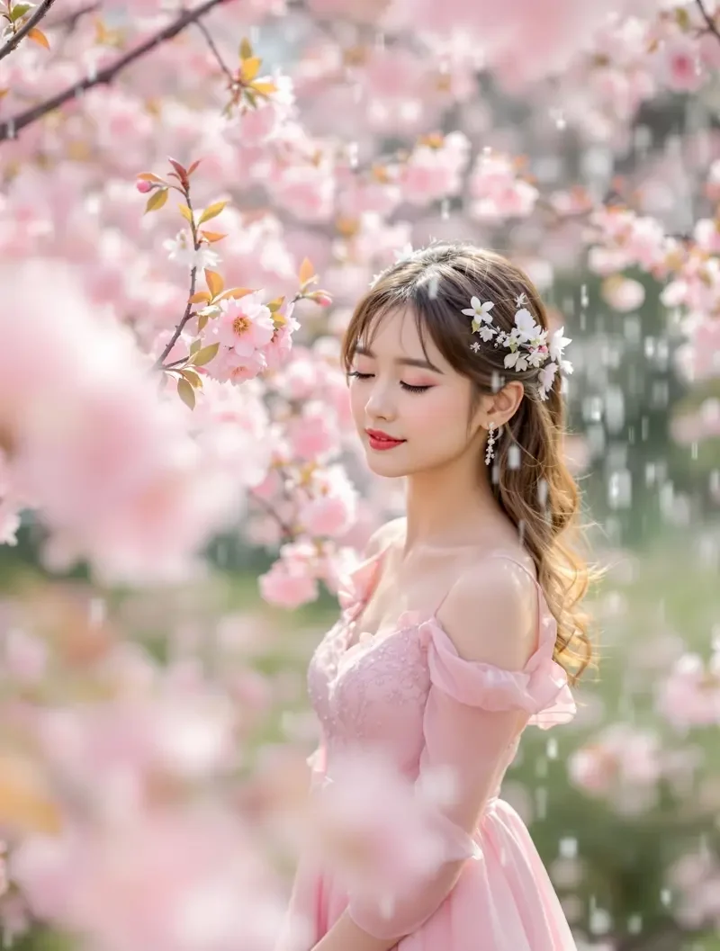 桃花雨落写真精选 5